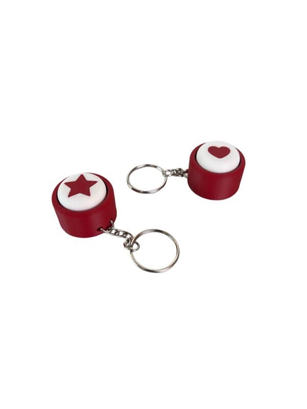 Clicker Candy Heart & Star Keyrings - Image 3